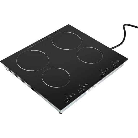 23 Inch Countertop Electric Cooktop 4 Burner,110V Plug in Electric Stovetop Built-in Cooktop Stove Ceramic Cooking Stove