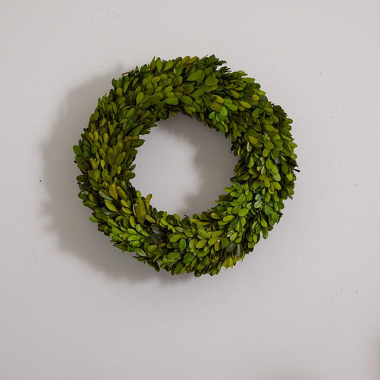 14" Preserved Real Boxwood Wreath Home Door Decor.
