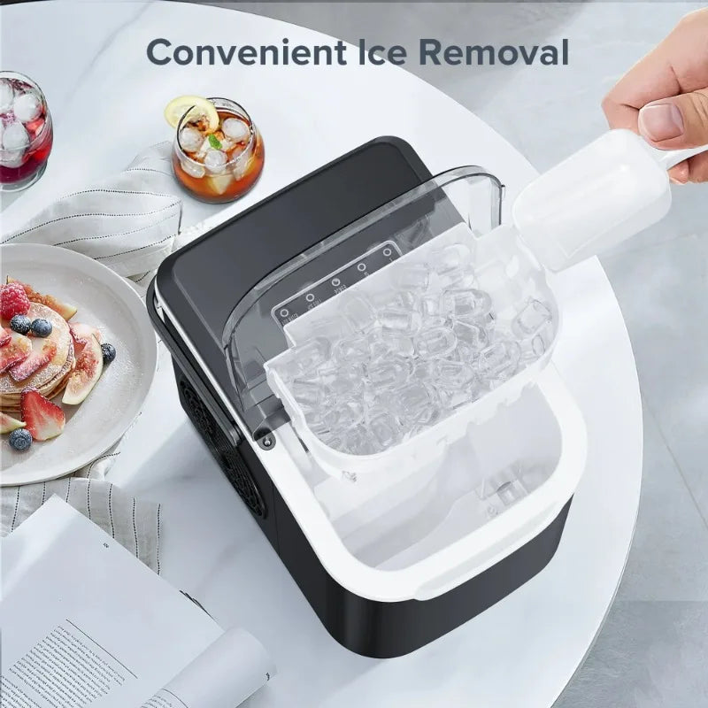 HAOYUNMA Auseo Portable Ice Maker Countertop 6 Mins 8 Cubes