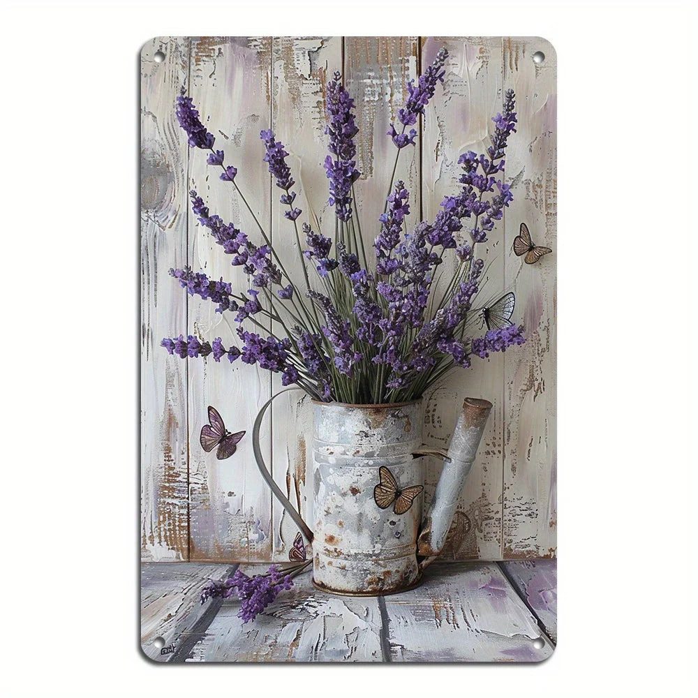 Butterfly Iron Wall Art Sign Dragonfly Floral Design