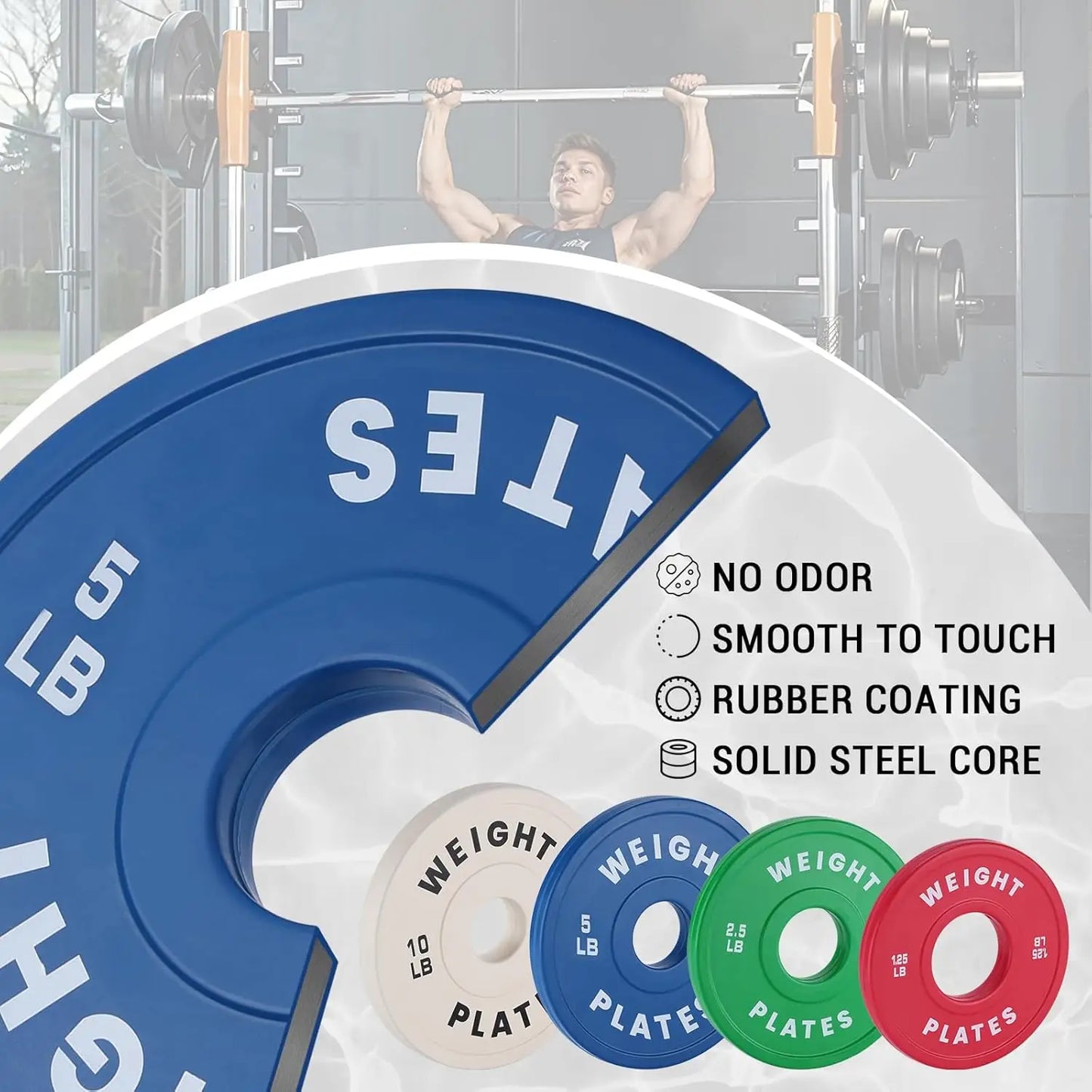 Twister CK Rubber Bumper Plates Set For Barbell Training