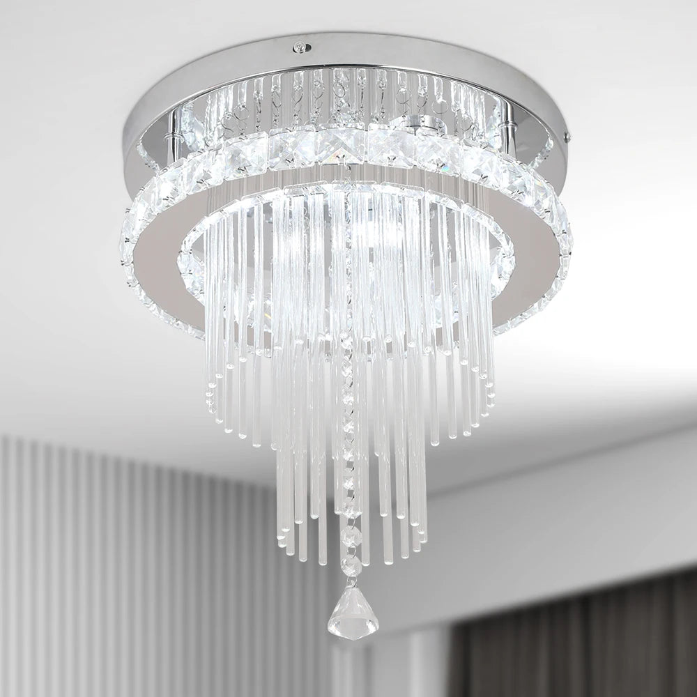 Drop Crystal Pendant Light Led Chandelier Living Dining Room Ceiling Lamp Dining Room Plafon Indoor Hanging Light Lustre Bedroom