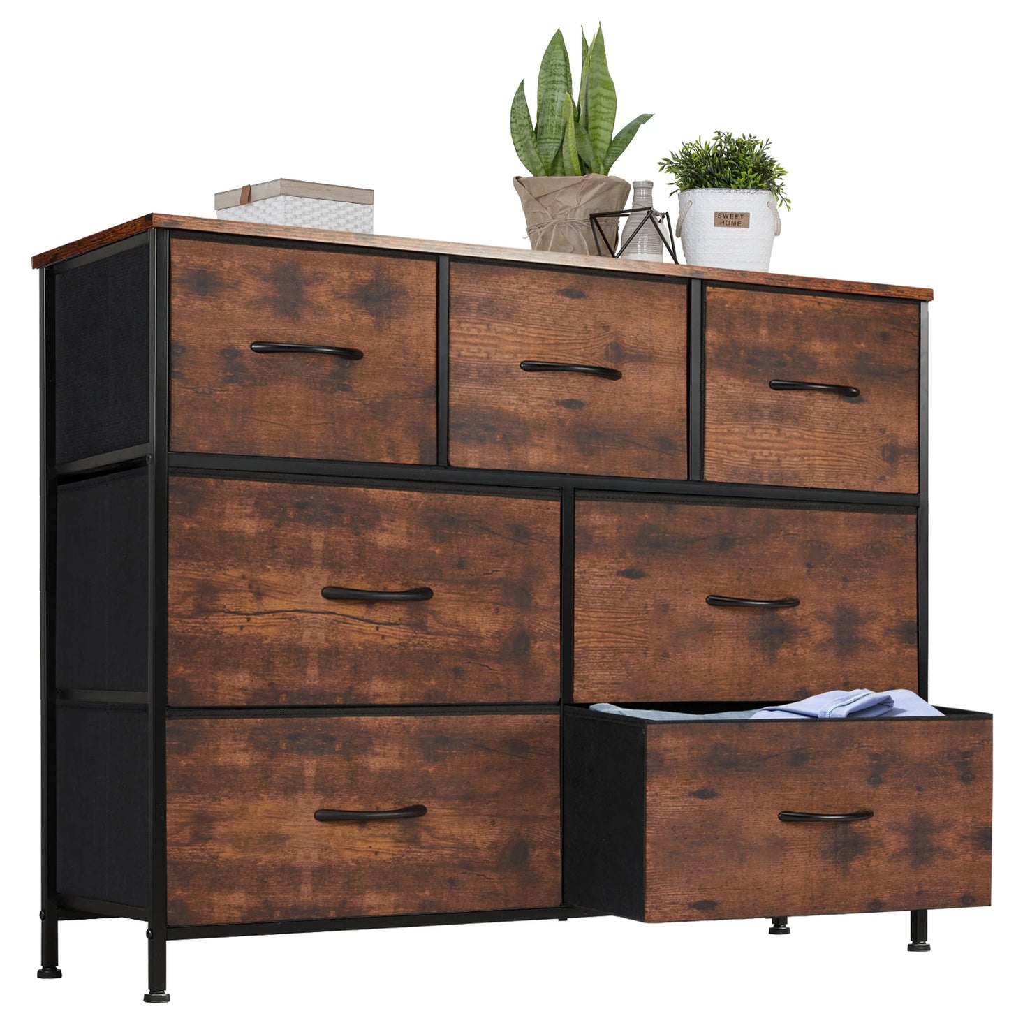 Modern 7 Drawer Fabric Organizer For Bedroom And Living Room