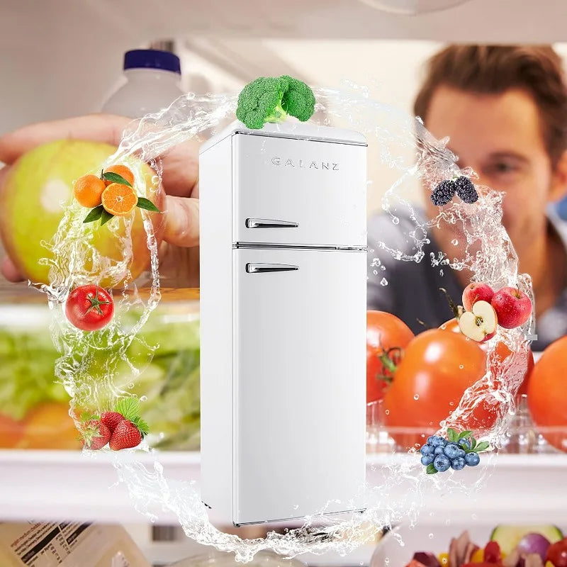 Galanz Dual Door Refrigerator With Adjustable Thermostat