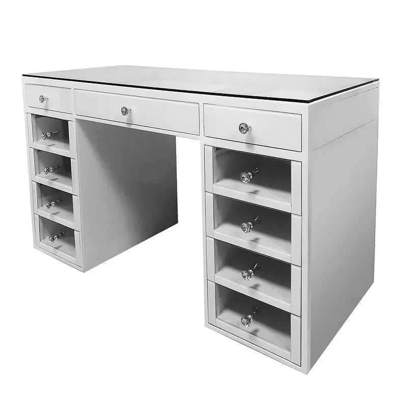 Guanding Mirrored Dresser With Nine Drawers Crushed Diamond