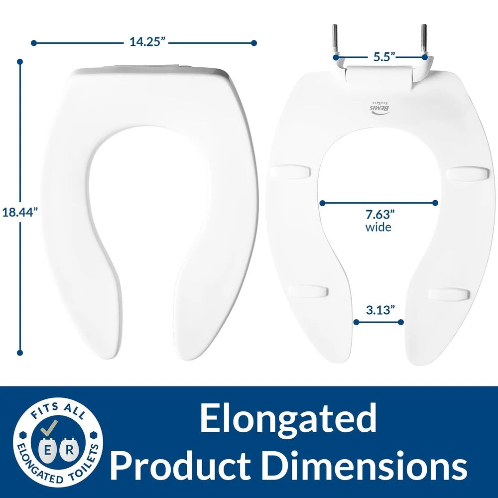 XMSJ Commercial Extra Heavy Duty Plastic Toilet Seat