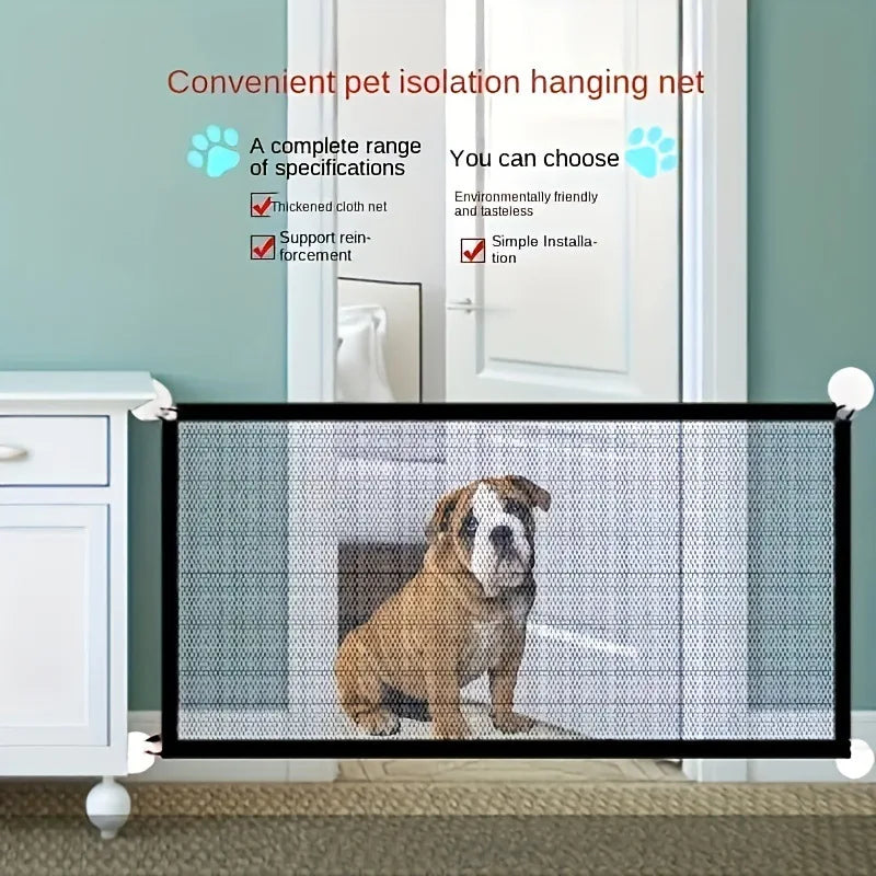 Pet isolation fence, balcony, cat isolation net fence, indoor barrier safety protection, no need to drill holes, fence with 6 ho