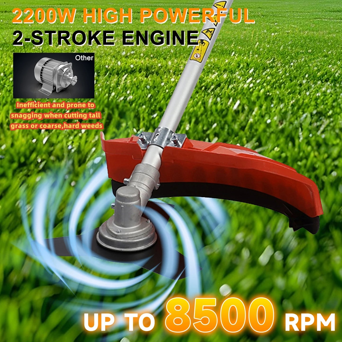 Carburetor 2200W Cordless Weed Eater 2 In 1 Trimmer