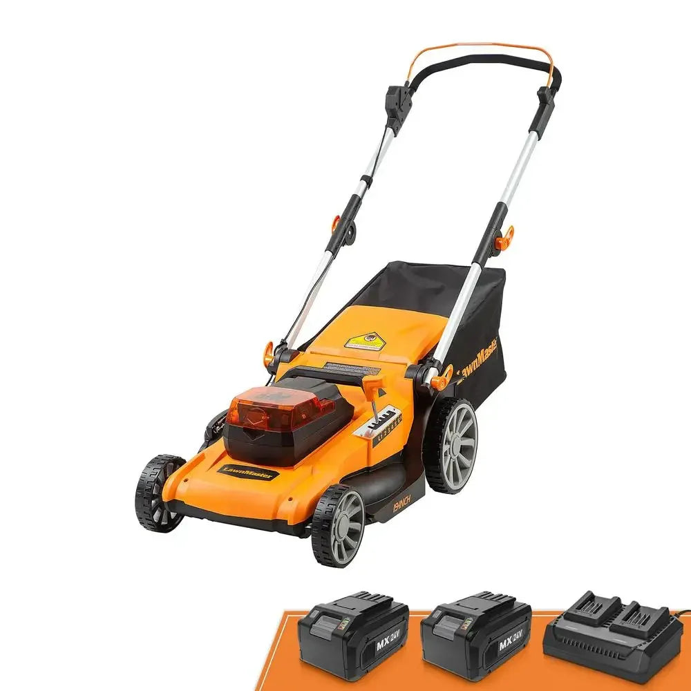 LawnMaster Brushless Cordless Lawn Mower Six Heights Battery