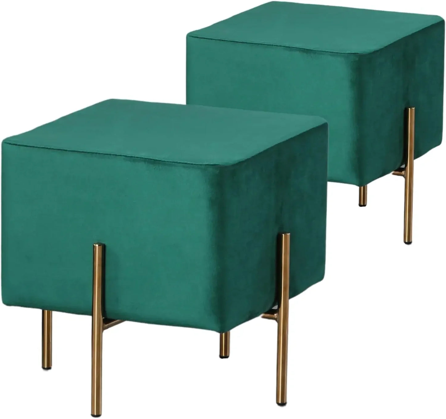 Huanzhuang Velvet Ottoman Stool Modern Vanity Foot Rest