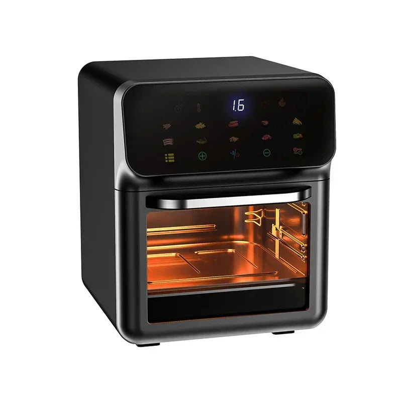 10L Electric Air Fryer Large Capacity Convection Oven Deep Fryer Without Oil Kitchen 360°Baking Viewable Window Home Appliance