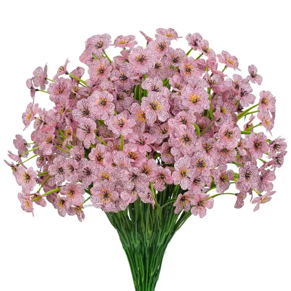 15pcs/set Artificial Violet Flowers Garden Decoration Plastic Bouquet Thanksgiving Christmas Wedding Home Decor Flowers 15.7inch