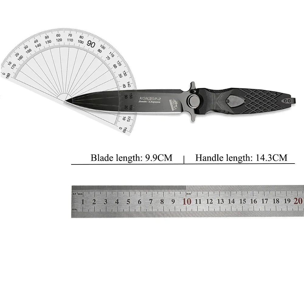 Russian Hokc Hunting Knife Outdoor Tactical Military Pocket Folding Knife EDC Pocket Knife Practical Cutting Knife Men's Gift