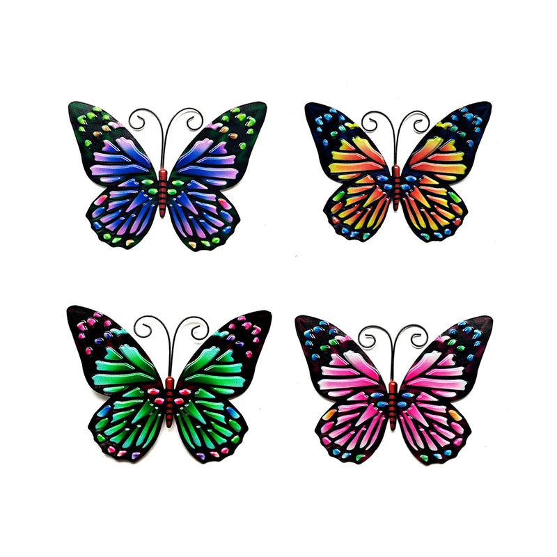 Butterfly Metal Wall Decor Butterflies Art Hanging Ornament for Modern Farmhouse Rustic Home Living Room Indoor Outdoor Decor