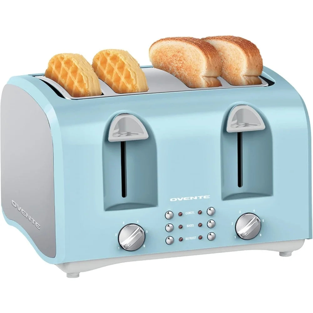 XMSJ Extra Wide Slots 1400W Toaster Dual Controls High Lift