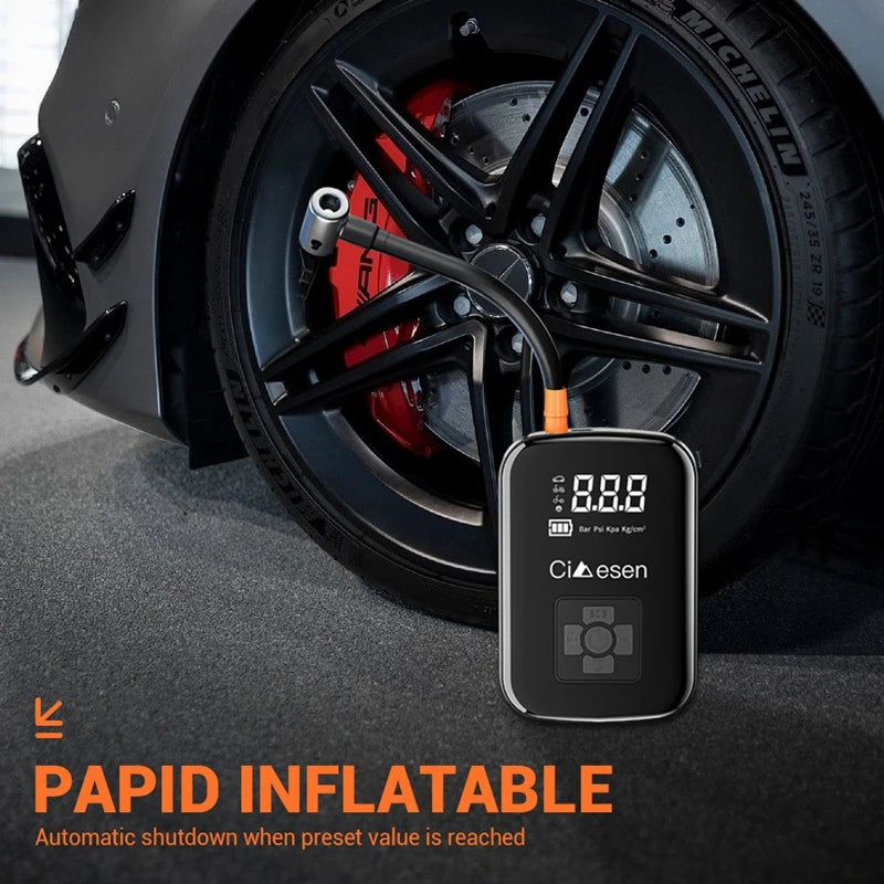 HELLOLEIBOO Wireless Car Air Pump 150 PSI Portable Inflator
