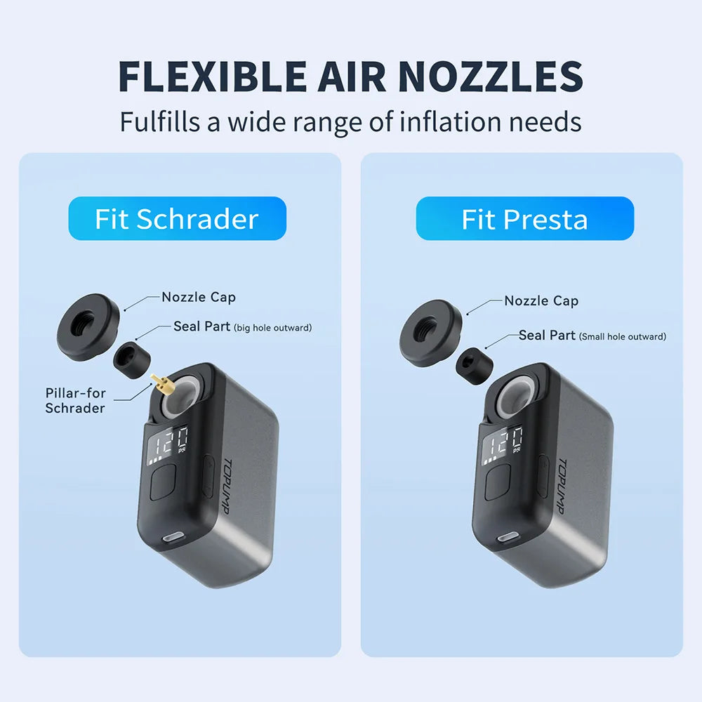 Topump TB2 Pro Electric Mini Portable Bike Tire Inflator