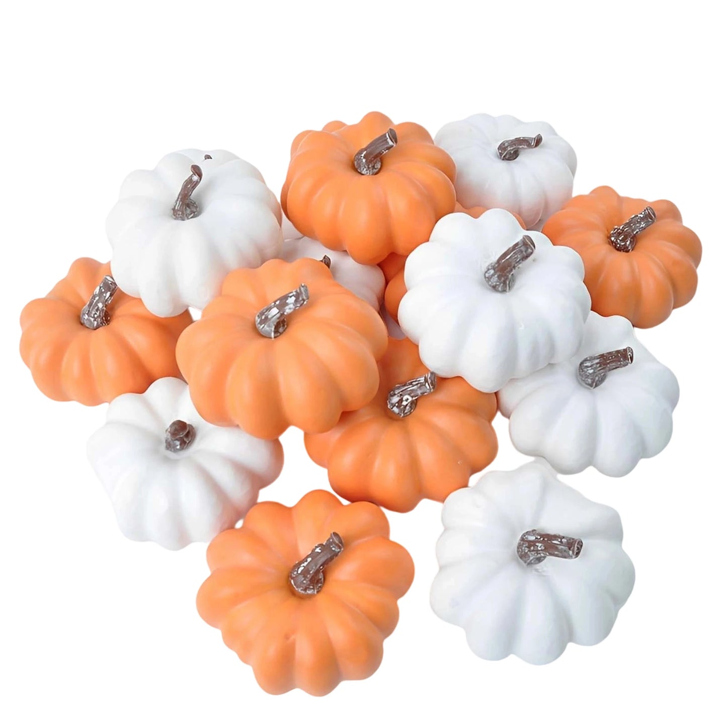 Set of 6 Mini Pumpkin Decorations for Halloween Thanksgiving Fall - Perfect for Home Table Indoor and Outdoor Decor