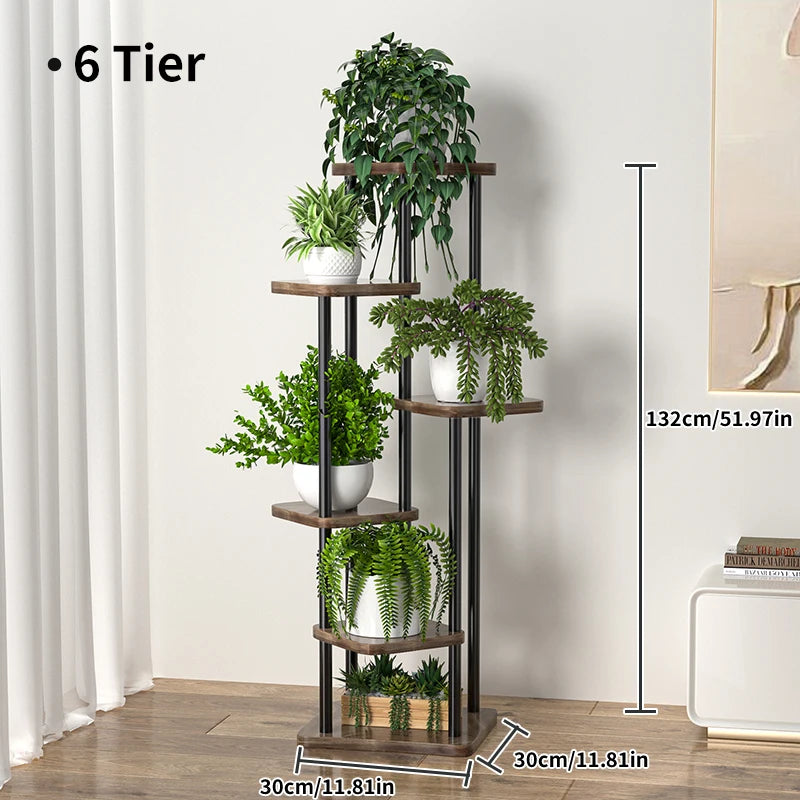Elegant Metal Flower Stand Rack for Home and Garden Storage