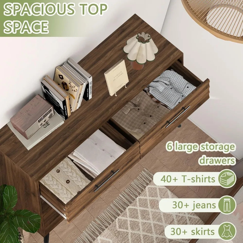 RBXC Farmhouse Bedroom Set 3 Piece Dresser Nightstands