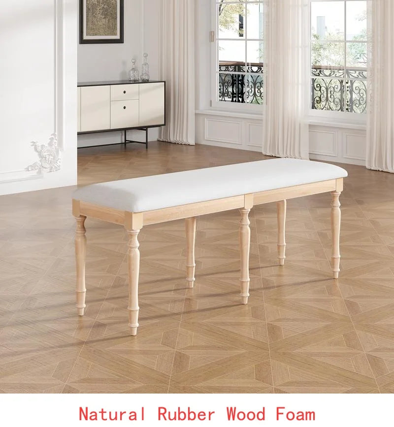 Vintage Traditional Extendable Dining Table 82.7" with Removable Leaf 23.6", Natural Finish