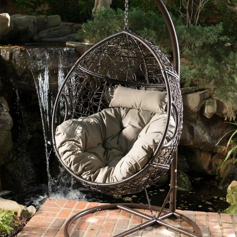 Outdoor Hanging Egg Chair for Relaxing Patio Moments