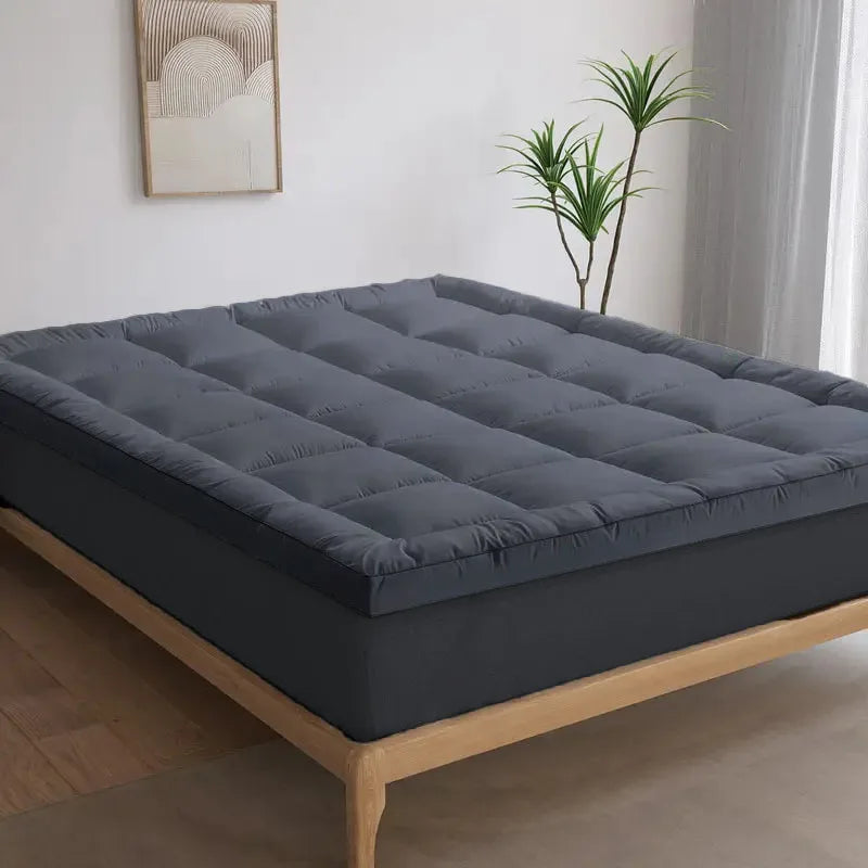 Extra Thick Mattress Topper, 600gsm Cooling Mattress Pad Cover for Deep Sleep,3D+7D Snow Down Alternative Fill Plush Pillow Top