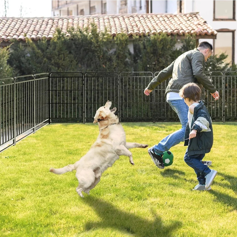 Dog Playpen Outdoor 12 Panels Heavy Duty Dog Fence 40" Height with Thick Pipe Anti-Rust with Doors Portable