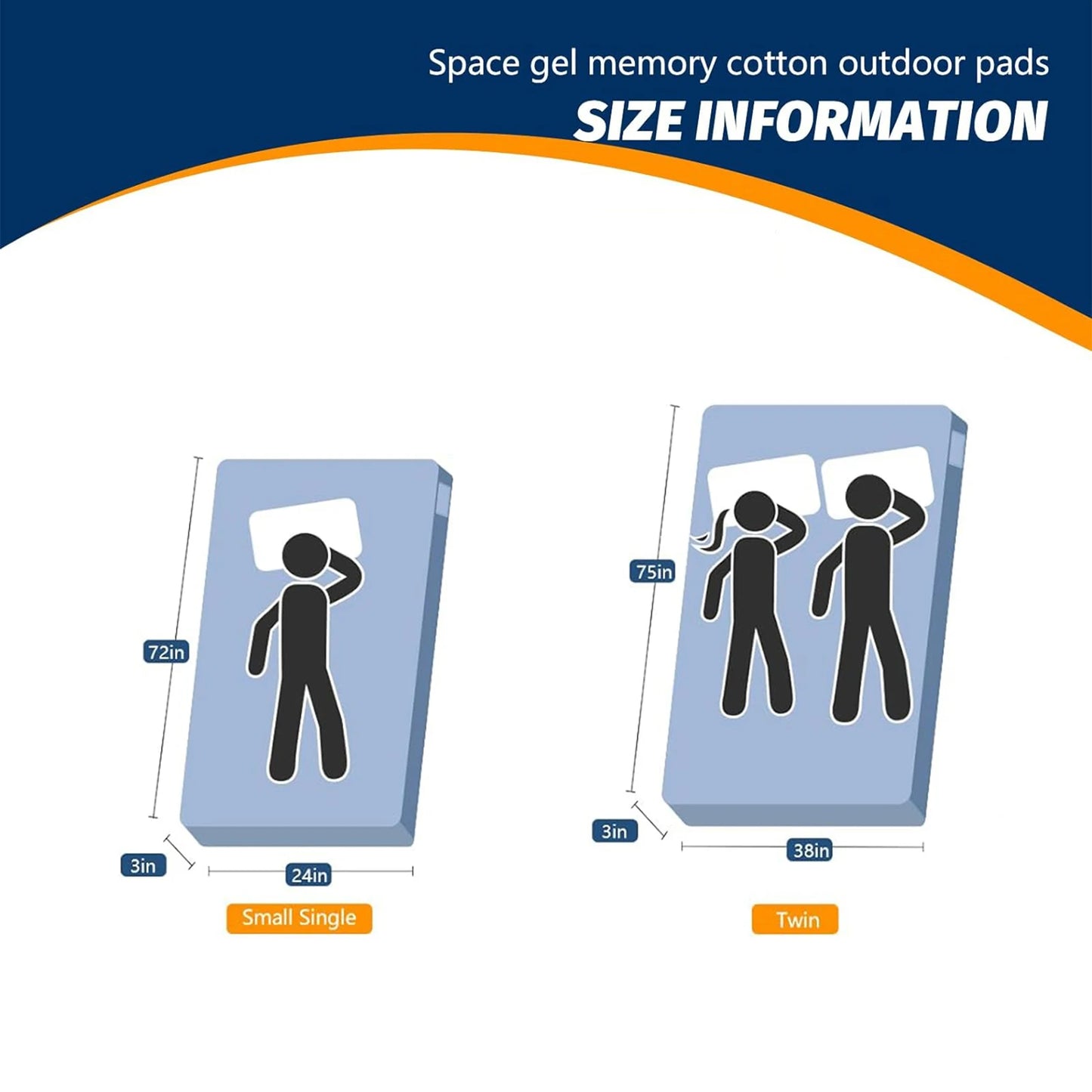 WESTTUNE Memory Foam Mattress CertiPUR US Camping Cot Pad