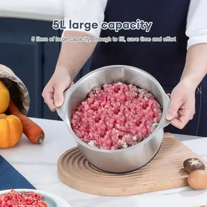 5L Electric Meat Grinders 304 Stainless Steel Food Crusher Multifunctional Vegetable Slicer Chopper Baby Food Processor 110V US