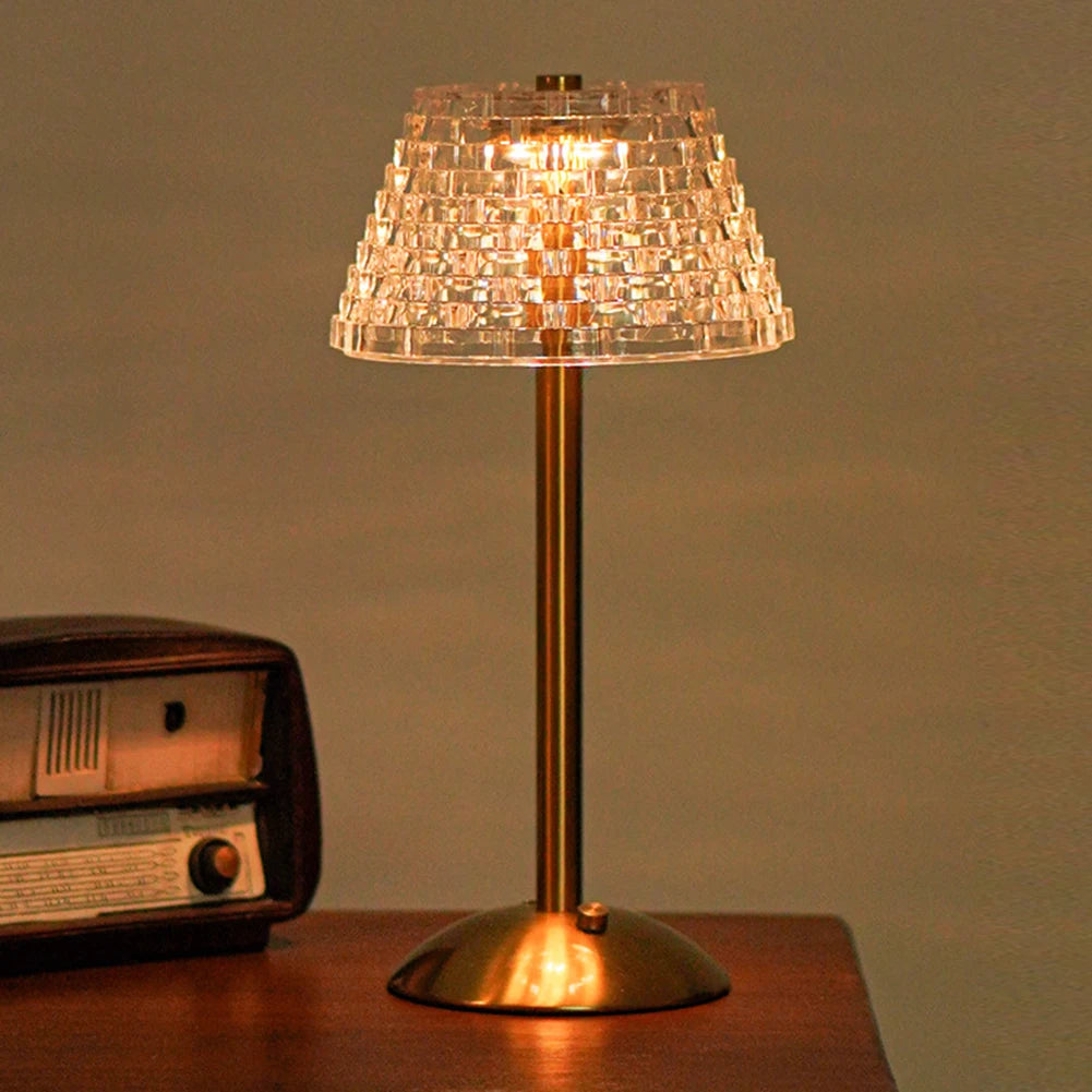 Desk Night Lights 3 Colors LED Touch Table Lamp Dimmable Rechargeable Romantic Wireless Creative Acrylic for Bedroom Living Room