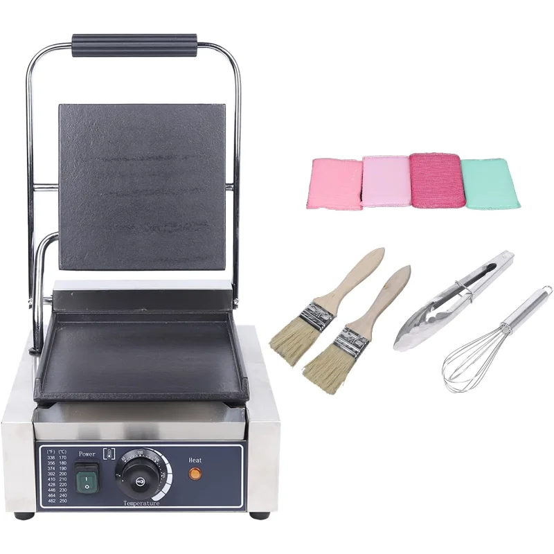 XMSJ Commercial Panini Press With Adjustable Temperature
