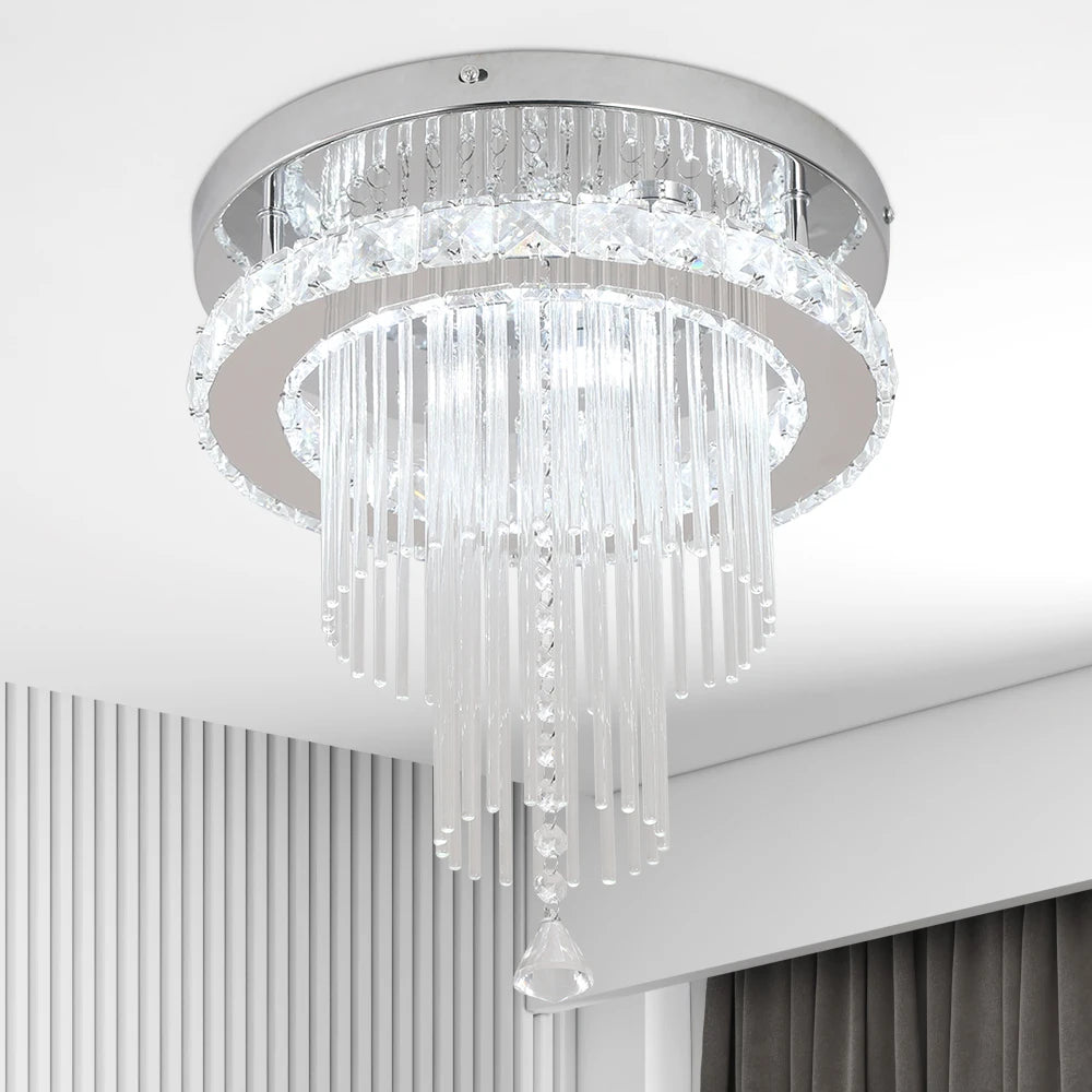 Drop Crystal Pendant Light Led Chandelier Living Dining Room Ceiling Lamp Dining Room Plafon Indoor Hanging Light Lustre Bedroom