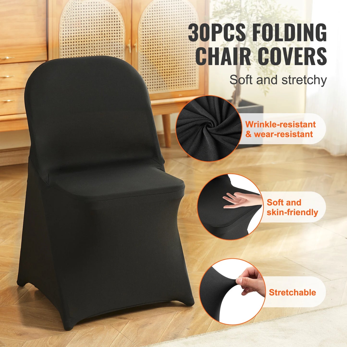 SucceBuy Stretch Spandex Folding Chair Covers Universal Fit