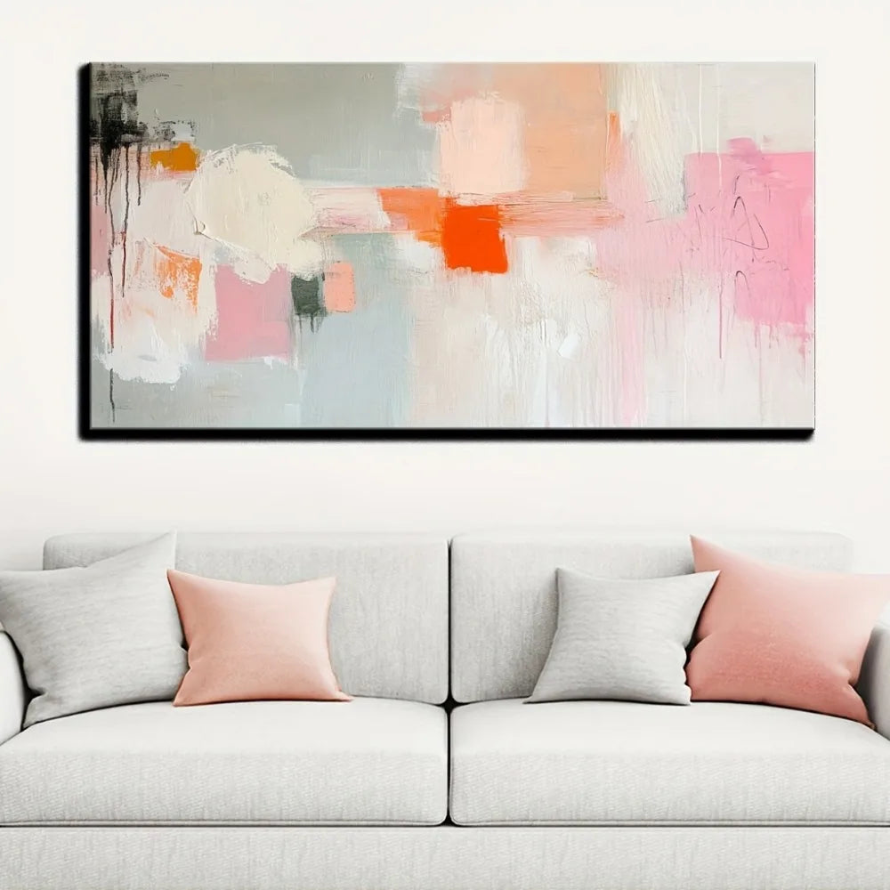 Abstract Canvas Wall Art Modern Painting Pine Frame Decor
