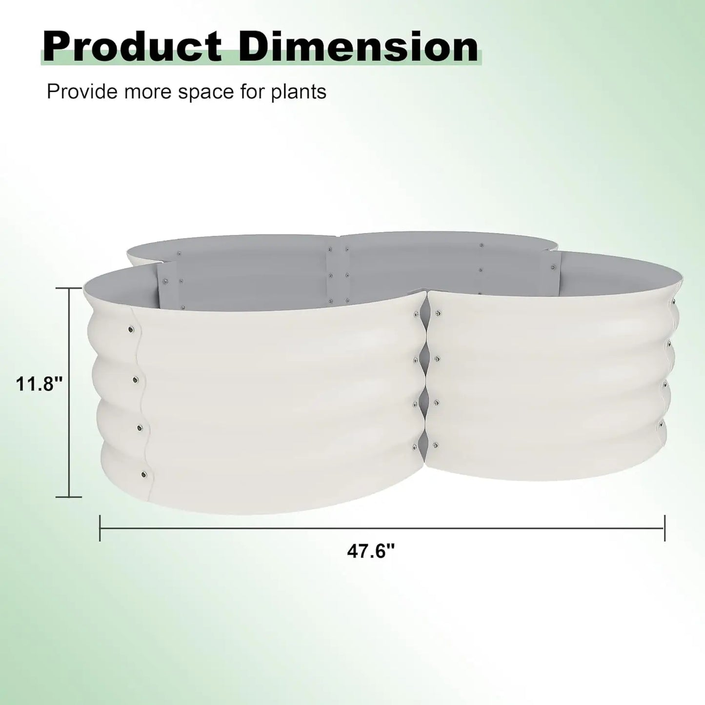 2 Pack Metal Raised Garden Beds Flower Shape Design Rust-Proof 12” Deep Planter Boxes for Vegetables/Flowers Garden Supplies