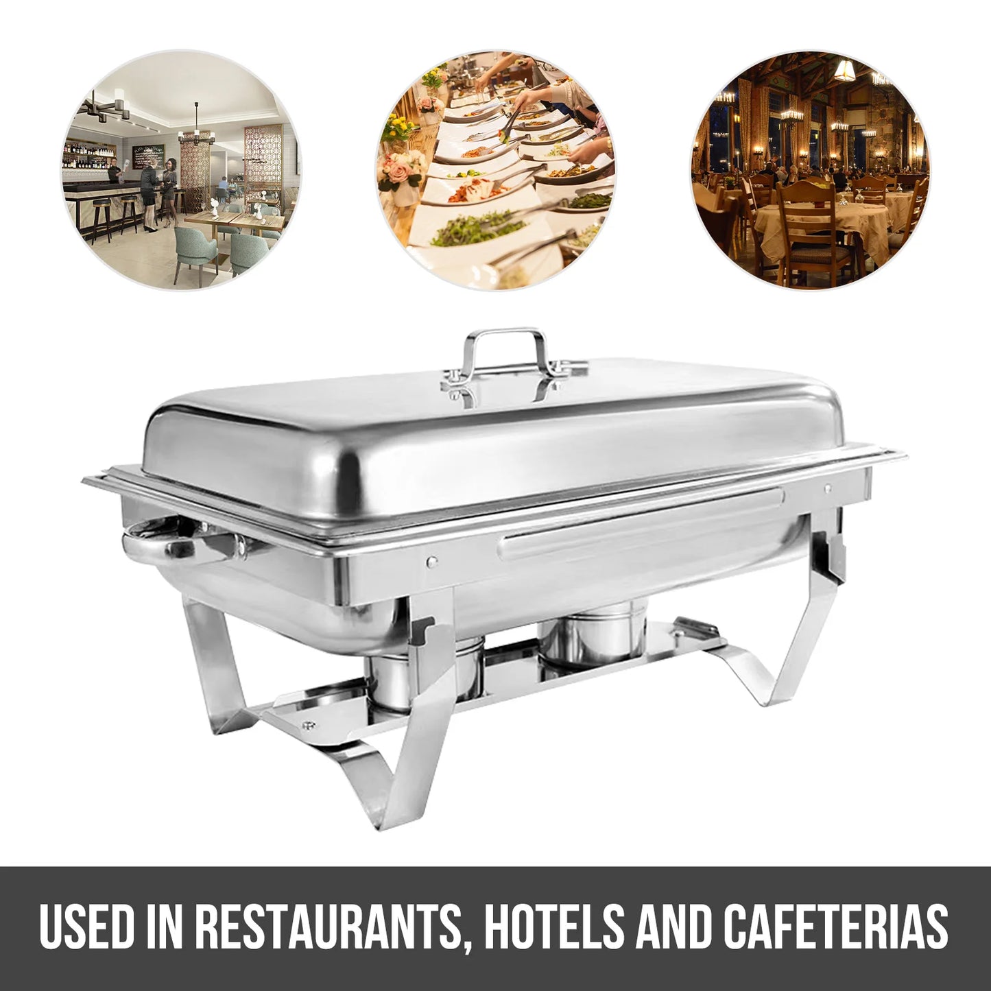 Chafing Dish Buffet 8Qt Electric Stainless Steel 2 4 Pack