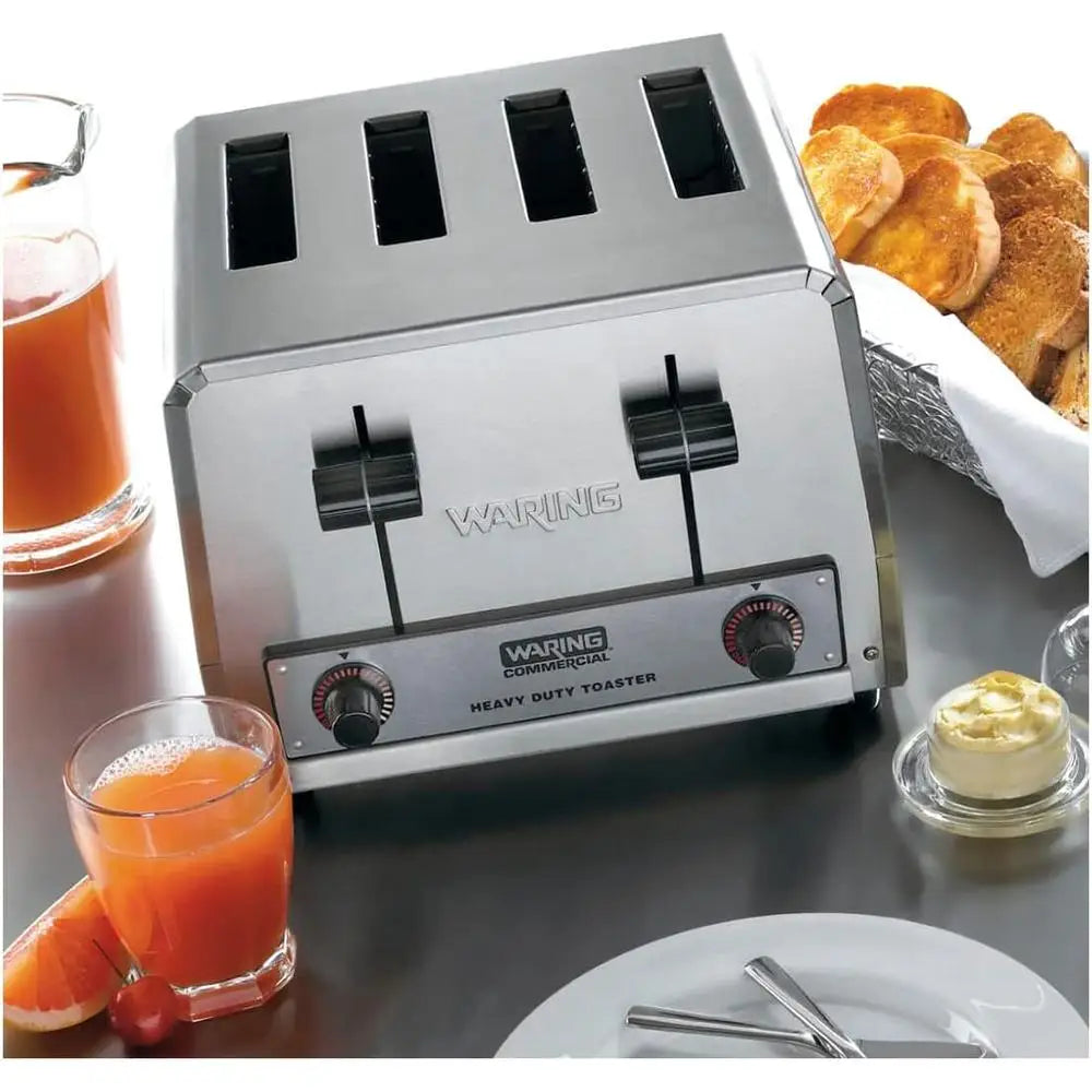 XMSJ Heavy Duty 4 Slice Pop Up Toaster Browning Controls