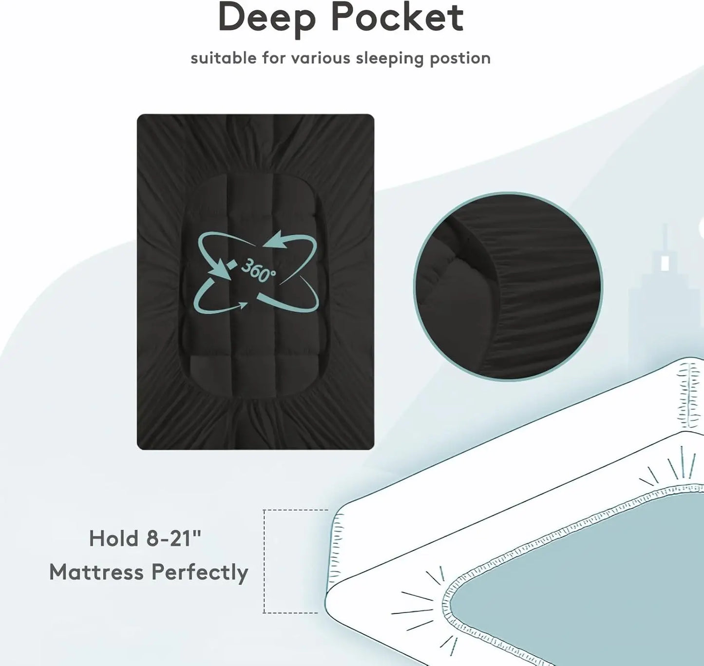 Mattress Topper Twin XL,Extra Thick Mattress Pad Cover for Back Pain,Cooling Mattress Protector with 8-21 Inch Deep Pocket,Overf