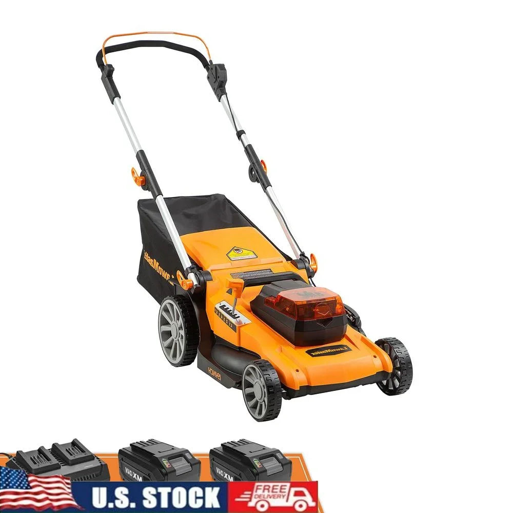 LawnMaster Brushless Cordless Lawn Mower Six Heights Battery