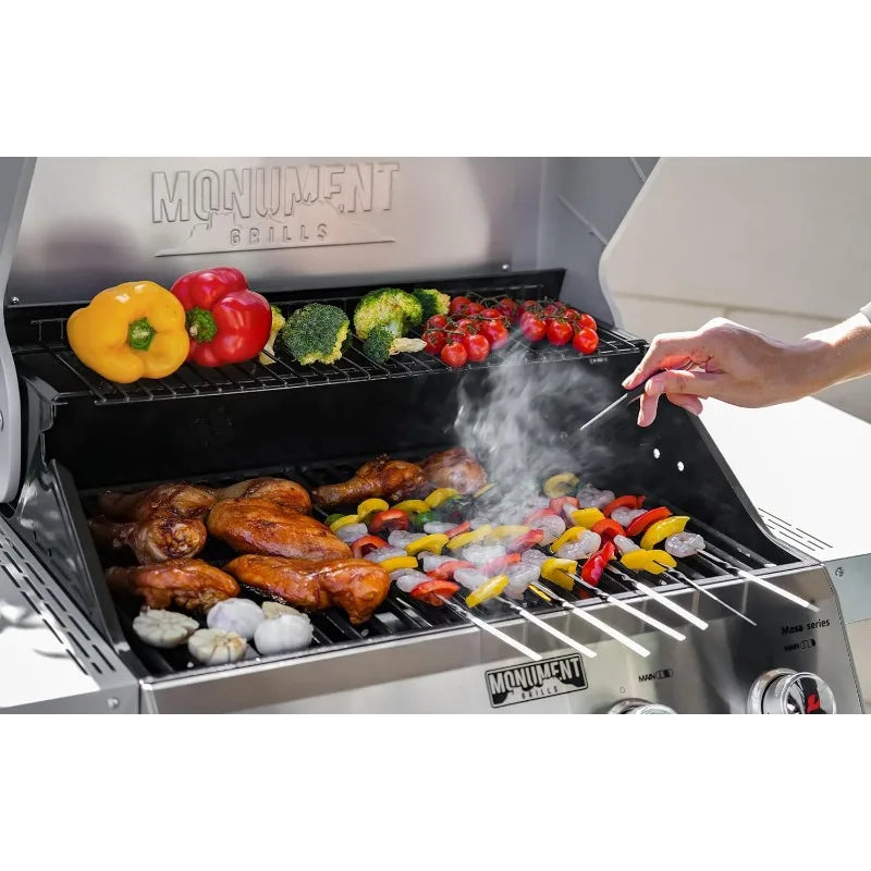 Monument Grills Four Burner Liquid Propane Grill Silver