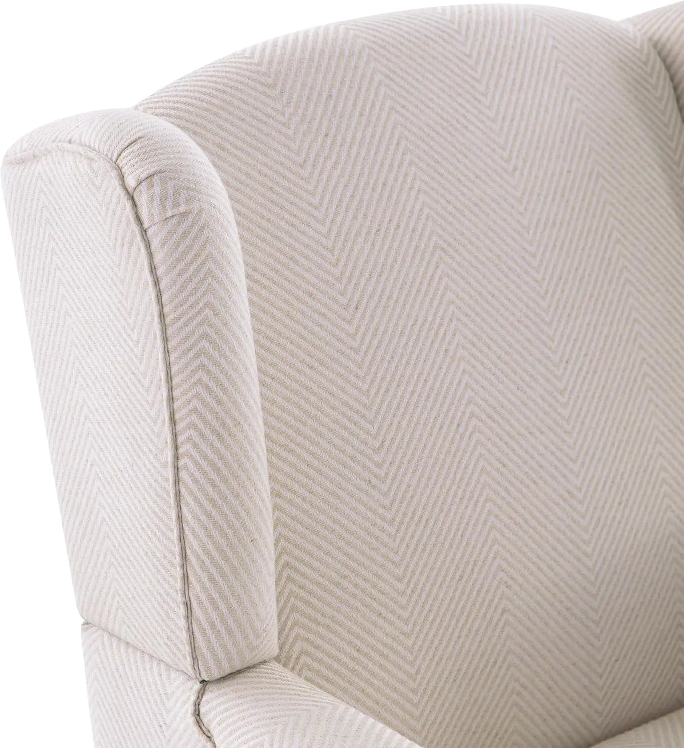 Living Room Chair Upholstered High Back Armchair Retro Printed Wingback Chair in Linen for Bedroom & Study Comfy Accent So