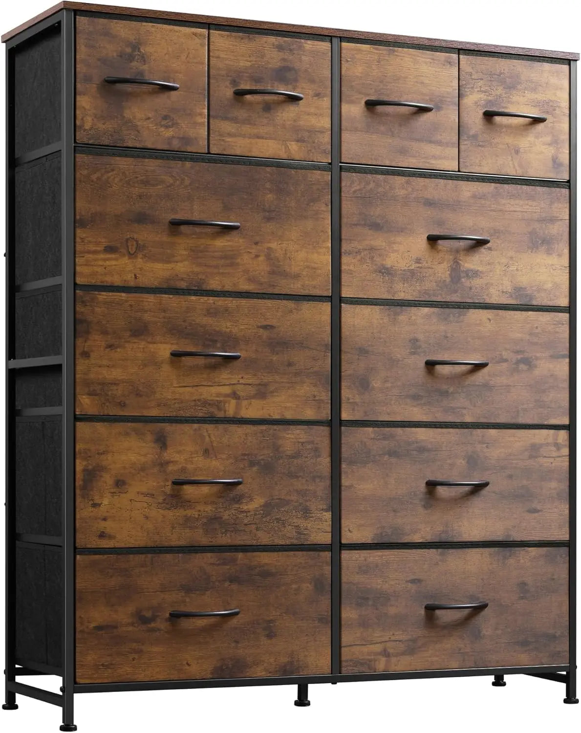 Tall Dresser for Bedroom with 12 Drawers, Fabric Dresser for Bedroom, Closet, Fabric Storage Dressers with Drawers