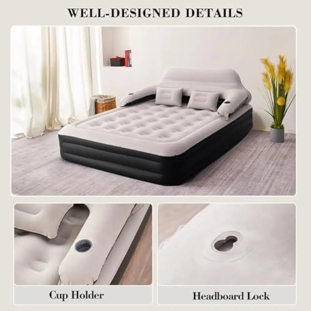 General Air Mattress With Adjustable Headboard And Pump