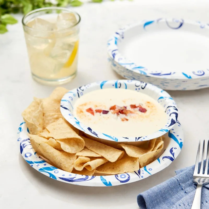 Everyday Disposable Plates for Parties 8 Point 5 Inch