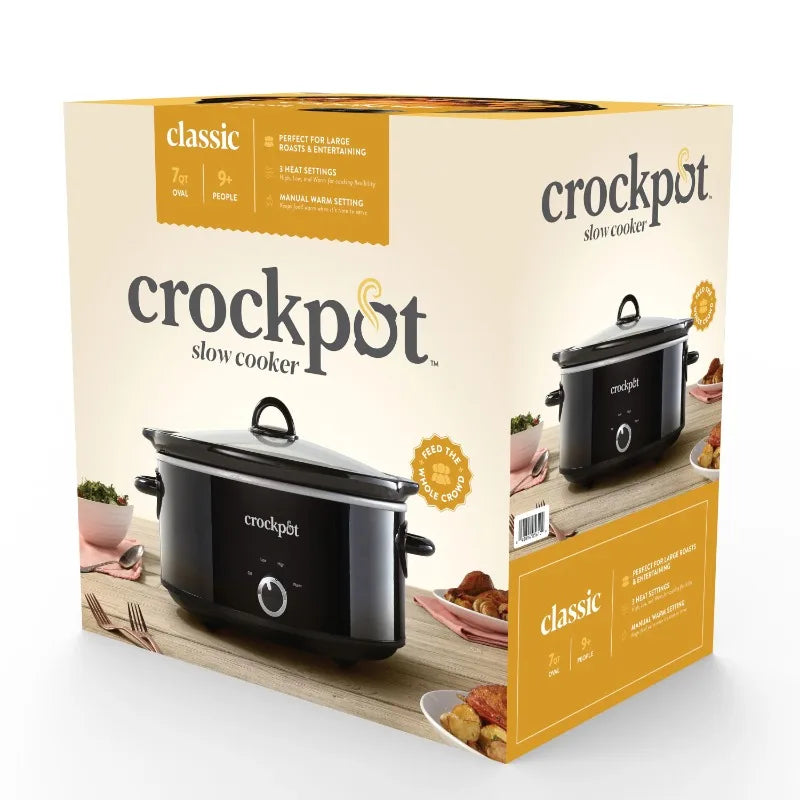HAOYUNMA Crock Pot Manual Slow Cooker For Easy Dinners