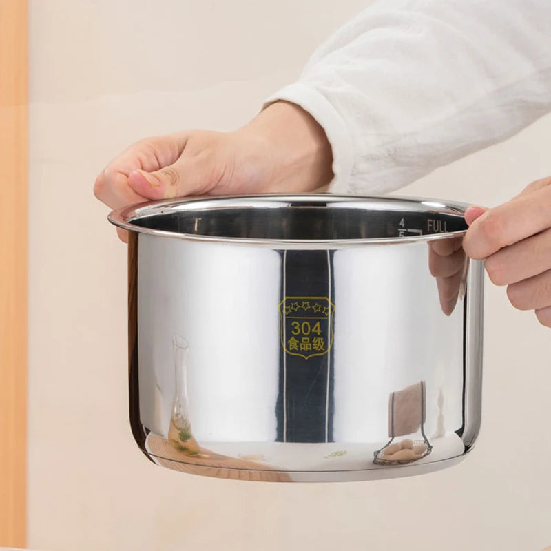 3 Liters 121 Electric Pressure Cooker Liner Stainless Steel 304 Food Grade Multi-Bowl Soup Porridge Pot Bile Cooker Accessories