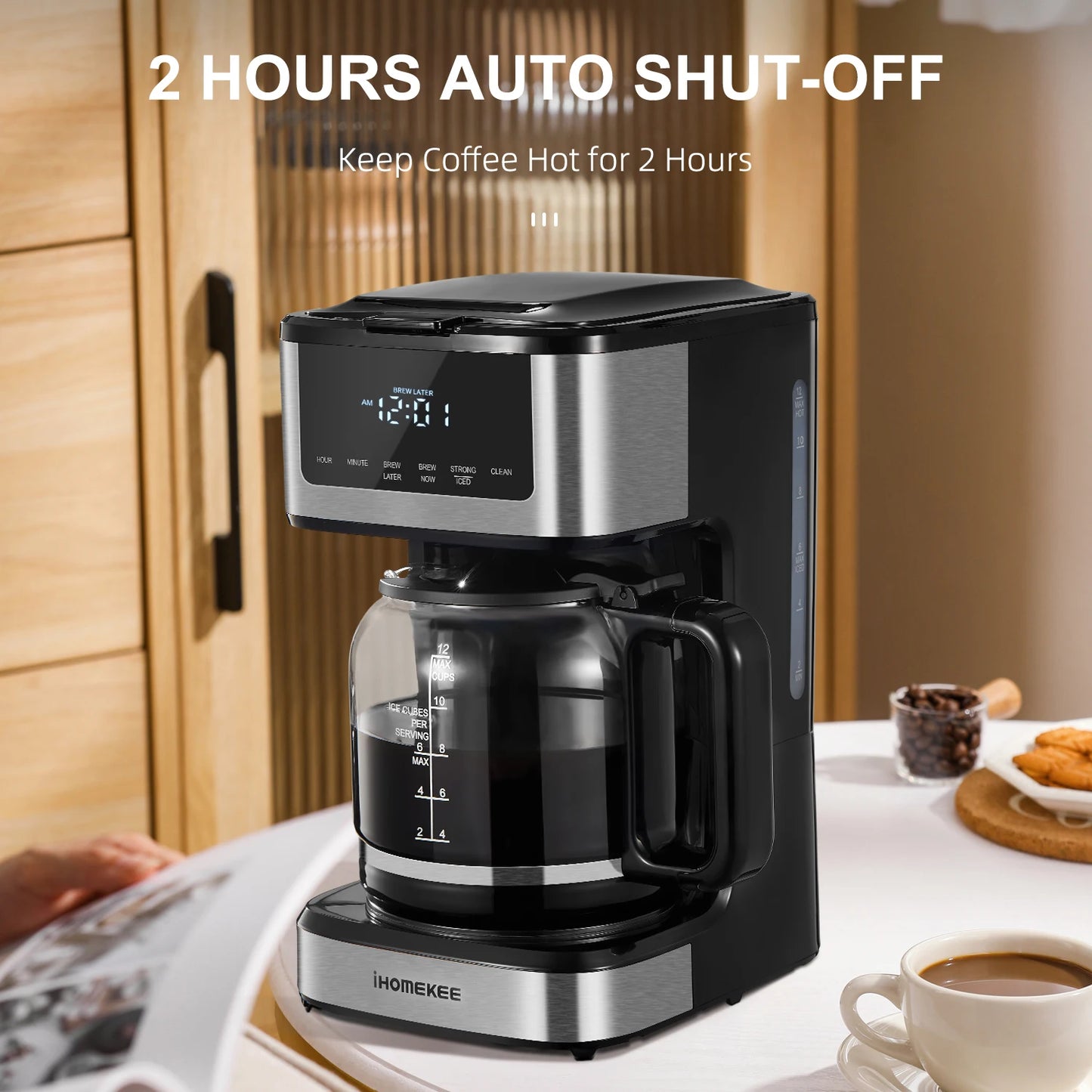 Yabano Programmable Drip Coffee Maker With Iced Coffee